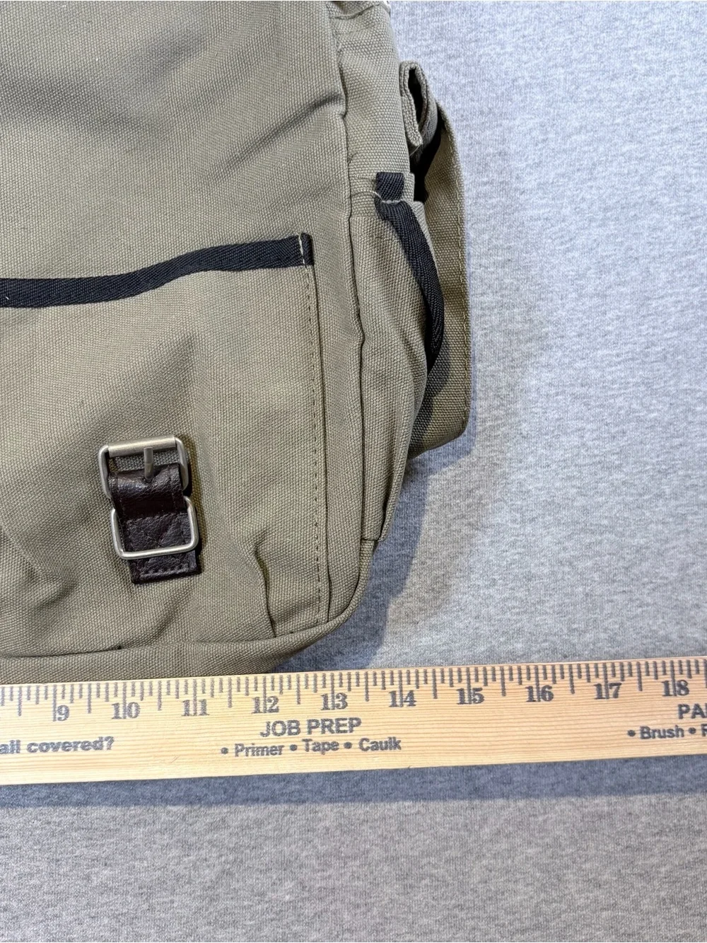 Vintage Sierra Club Messenger Bag With Leather Buckle Straps Olive Crossbody